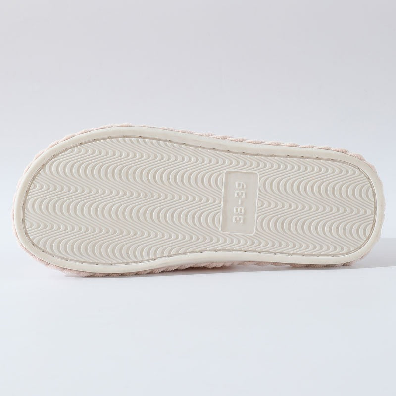 Unisex Plush Fabric Slippers – Padded Comfort Sole