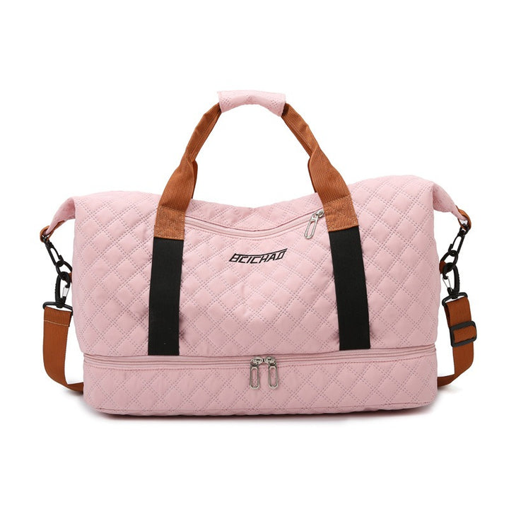 Unisex Quilted Oxford Sports Bag – Adjustable Strap High Capacity