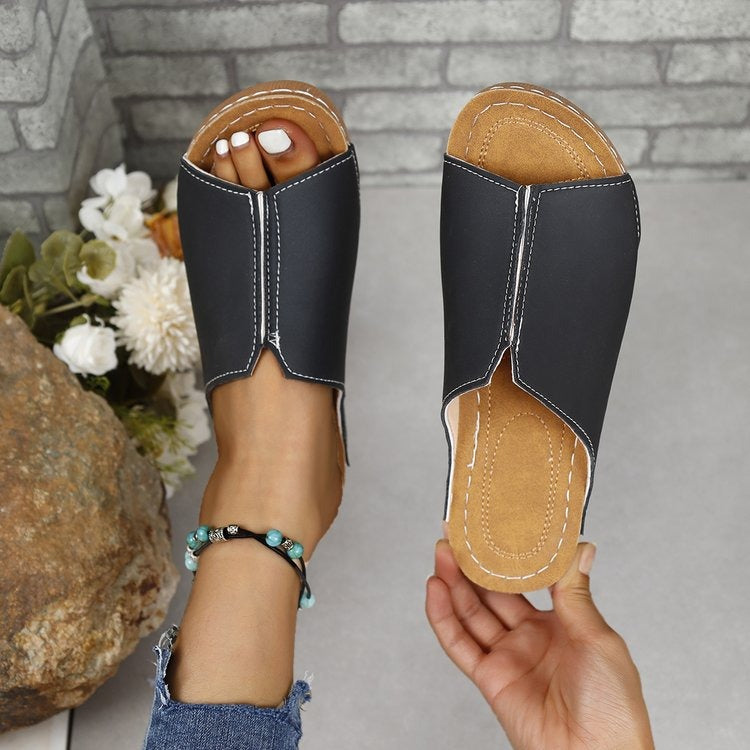 Women's Wedge Sandals Open Toe – Comfortable Muffin Sole