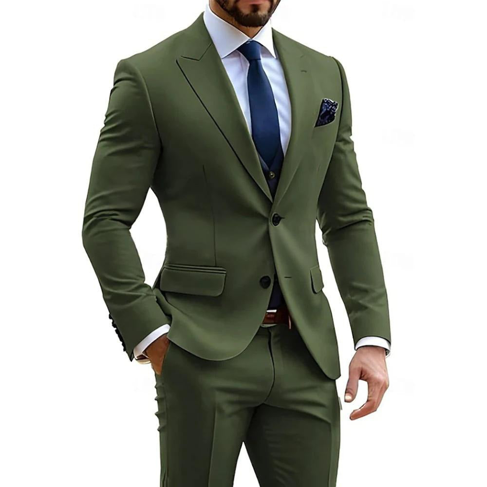 Herredragt i to dele i blandet bomuld – Elegant slim fit