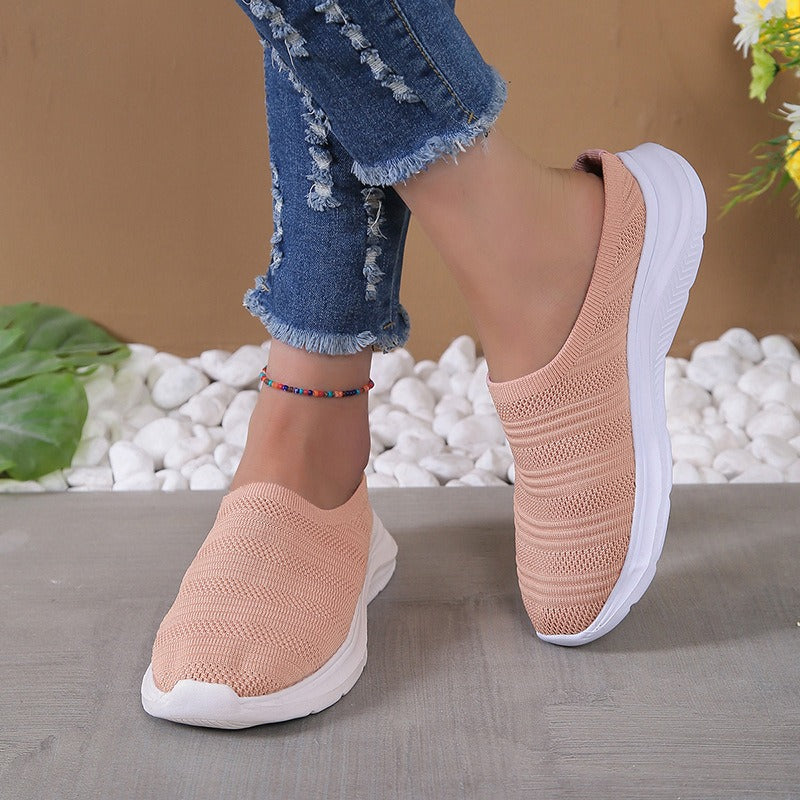 Baskets Femme Slip-on en Maille – Tissage Respirant Léger