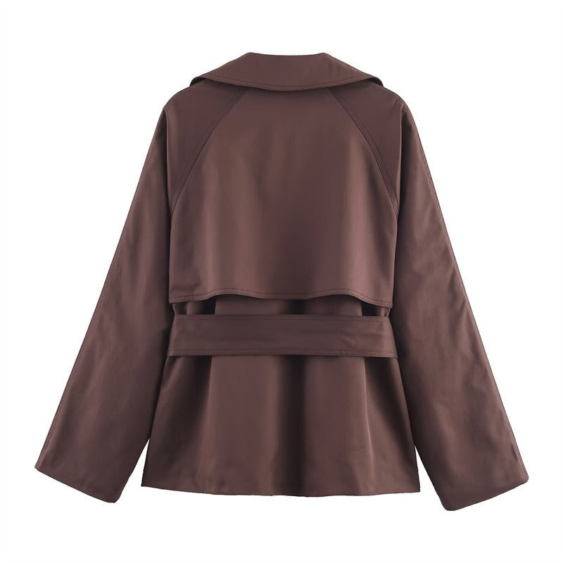 Trench Court Femme – Coupe Loose, Style Intemporel