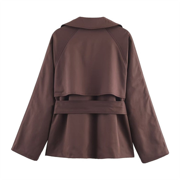 Trench Court Femme – Coupe Loose, Style Intemporel