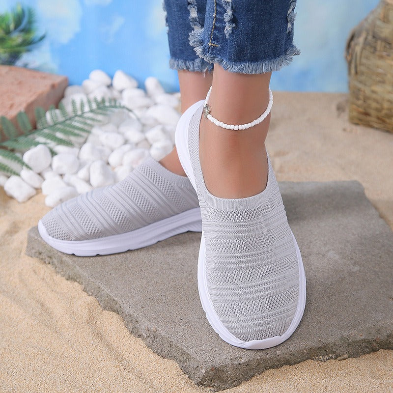 Baskets Femme Slip-on en Maille – Tissage Respirant Léger