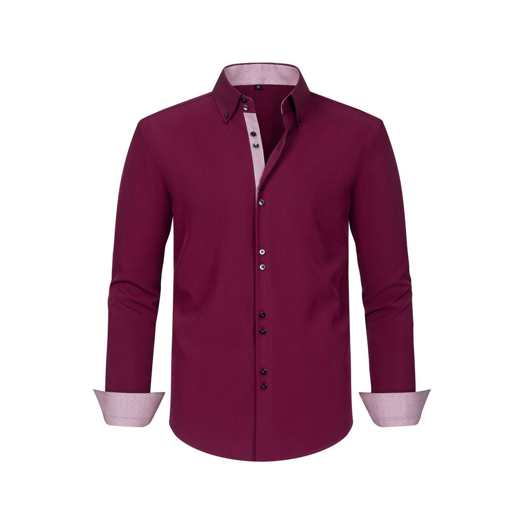 Herrenhemd für Anzug mit langen Ärmeln – Slim Fit Stretch Formell