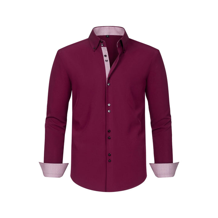 Herrenhemd für Anzug mit langen Ärmeln – Slim Fit Stretch Formell