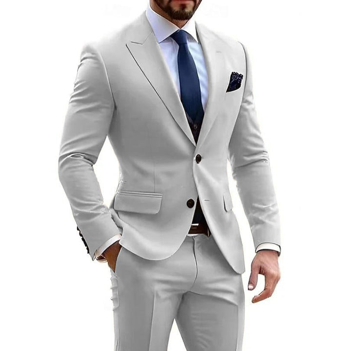 Herredragt i to dele i blandet bomuld – Elegant slim fit