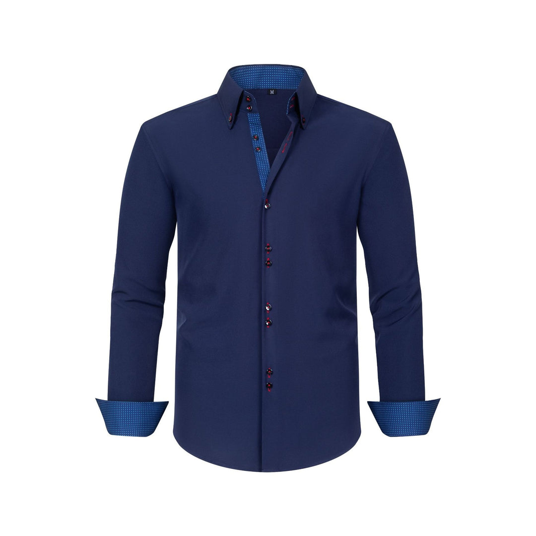 Herrenhemd für Anzug mit langen Ärmeln – Slim Fit Stretch Formell
