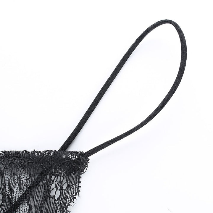 Mini abito da donna in satin – scollo a V con dettaglio in pizzo traforato