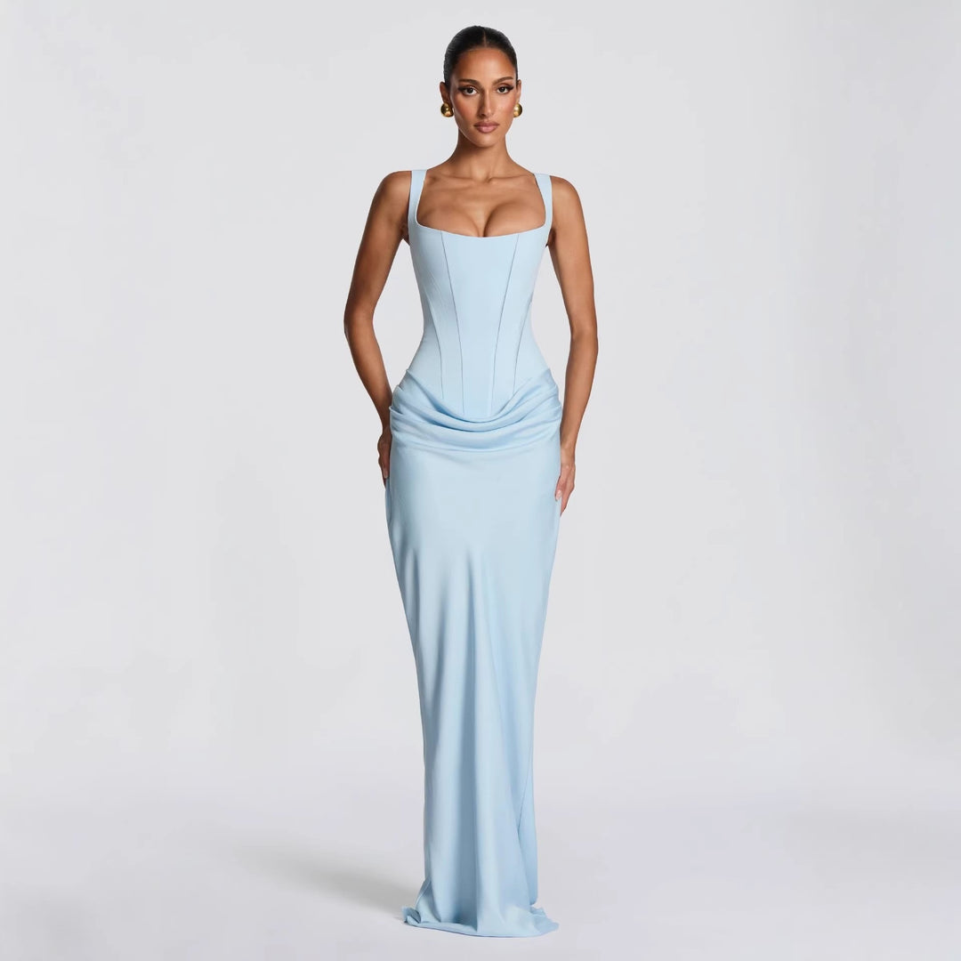 Robe Maxi Femme Sans Bretelles – Coupe Fourreau Élégante