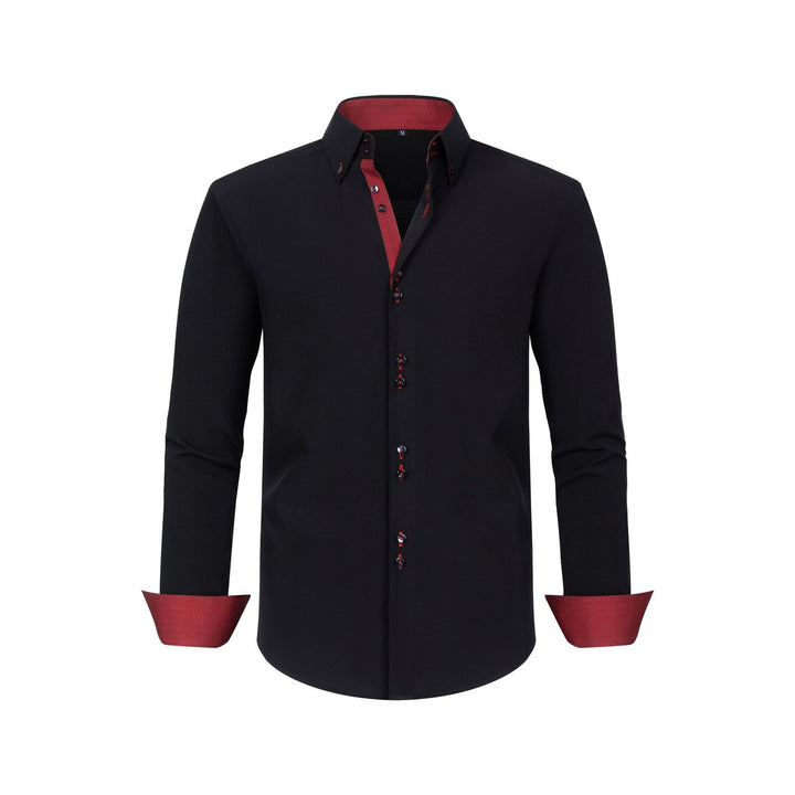 Herrenhemd für Anzug mit langen Ärmeln – Slim Fit Stretch Formell