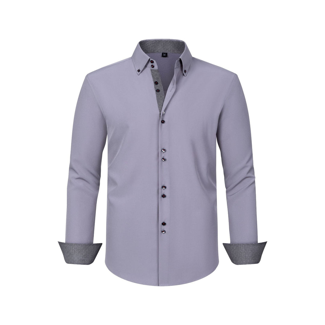 Herrenhemd für Anzug mit langen Ärmeln – Slim Fit Stretch Formell