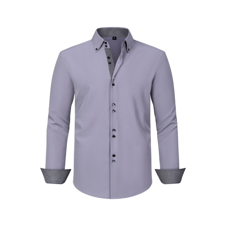 Herrenhemd für Anzug mit langen Ärmeln – Slim Fit Stretch Formell