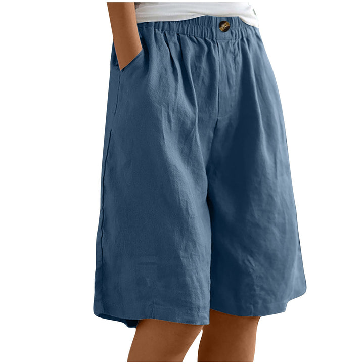Shorts for Women in Linen and Cotton – Relaxed Fit with Elastic Waistband