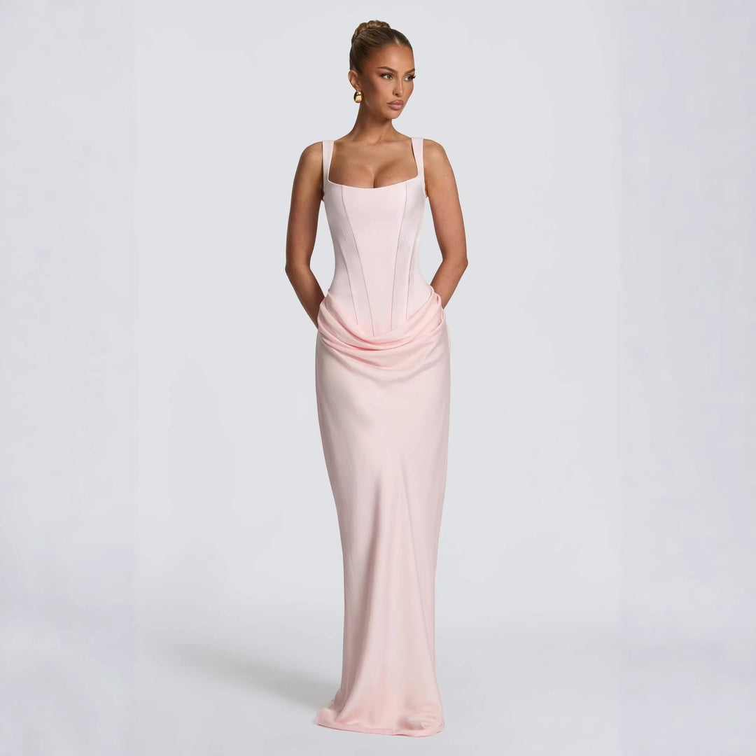 Robe Maxi Femme Sans Bretelles – Coupe Fourreau Élégante