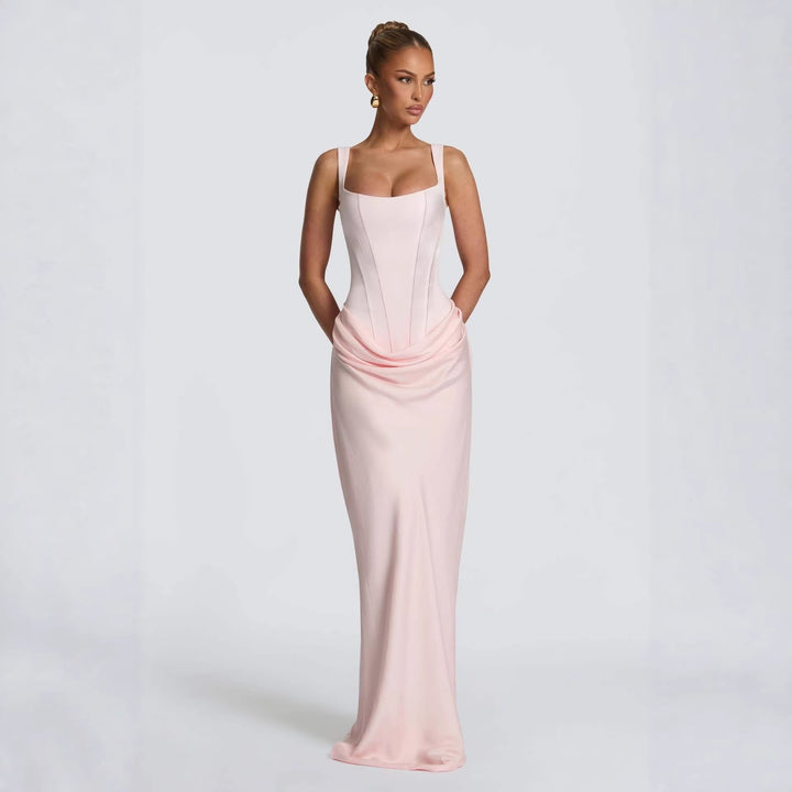 Robe Maxi Femme Sans Bretelles – Coupe Fourreau Élégante
