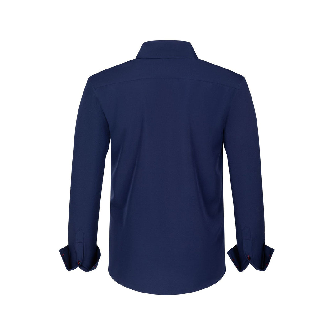 Herrenhemd für Anzug mit langen Ärmeln – Slim Fit Stretch Formell
