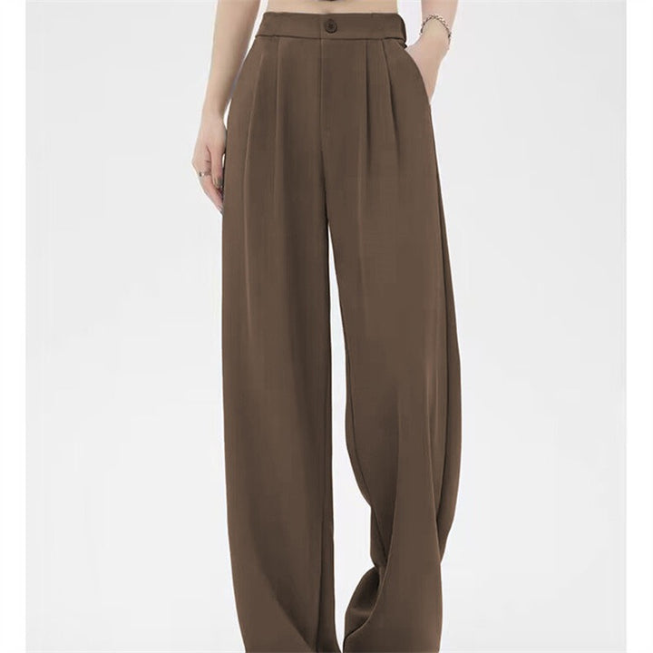 Weite, fließende Damenhose – Hohe Taille, eleganter Plissee-Look