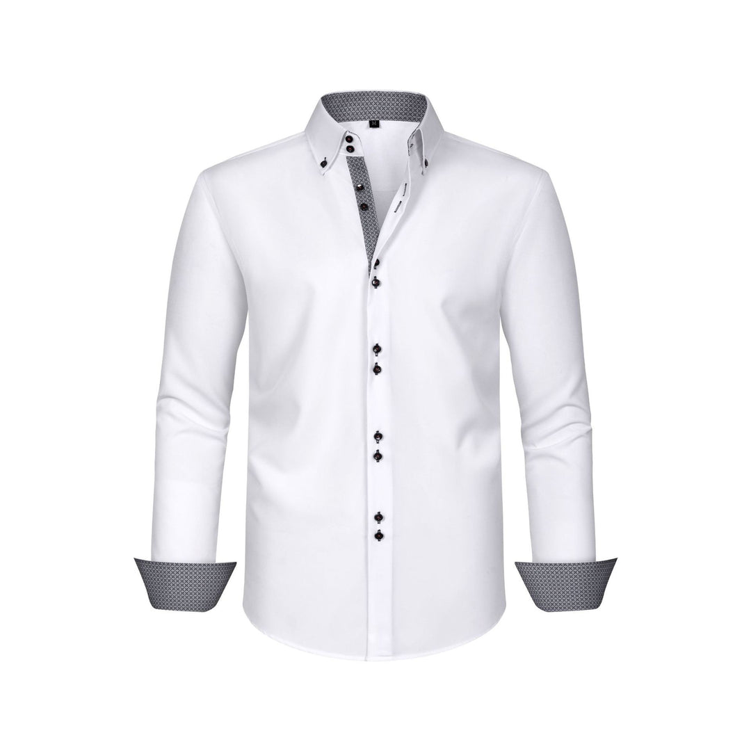 Herrenhemd für Anzug mit langen Ärmeln – Slim Fit Stretch Formell