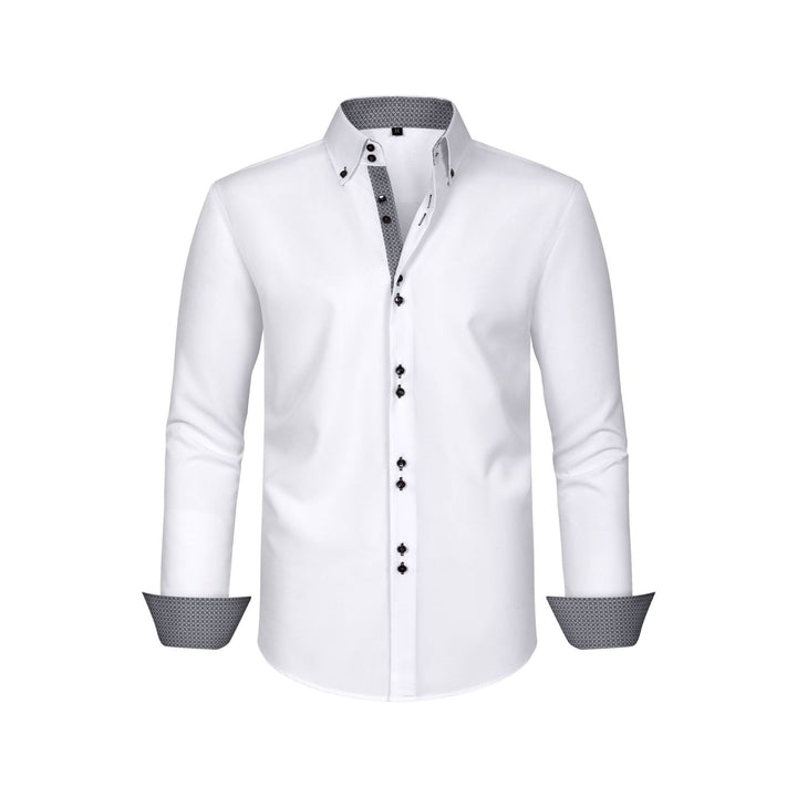 Herrenhemd für Anzug mit langen Ärmeln – Slim Fit Stretch Formell