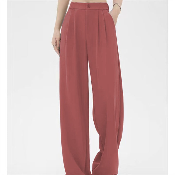 Weite, fließende Damenhose – Hohe Taille, eleganter Plissee-Look