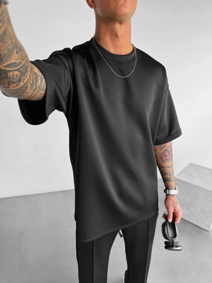 Men's Short Set Short Sleeve T-Shirt – Lightweight Coordinated Summer Outfit
