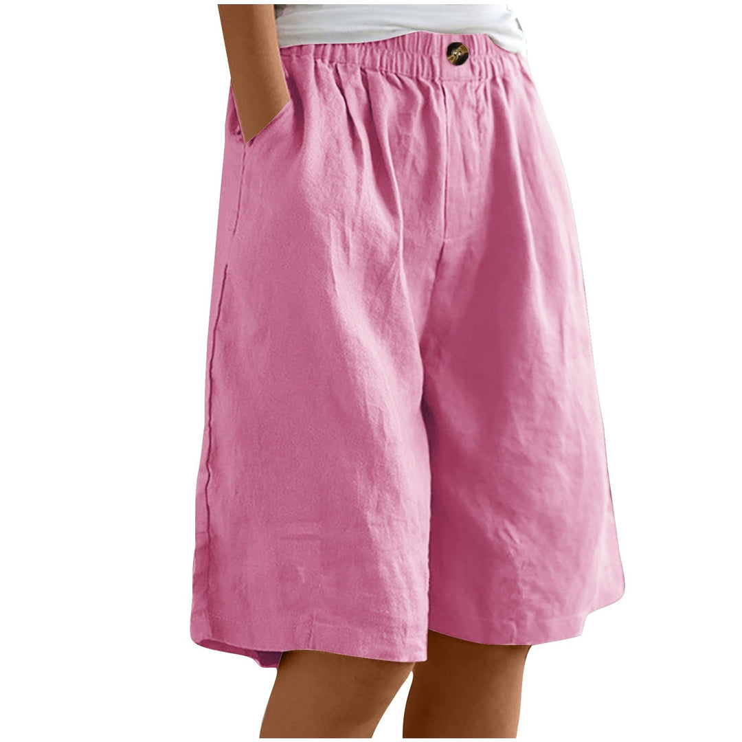 Shorts for Women in Linen and Cotton – Relaxed Fit with Elastic Waistband