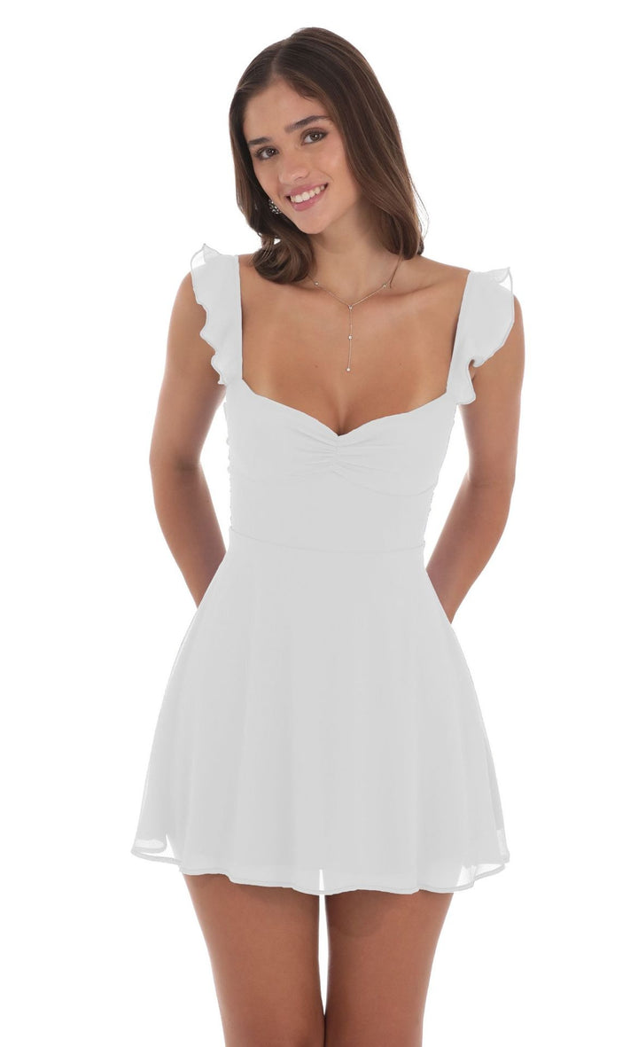 Women's Chiffon Backless Dress – Thin Straps Sleeveless