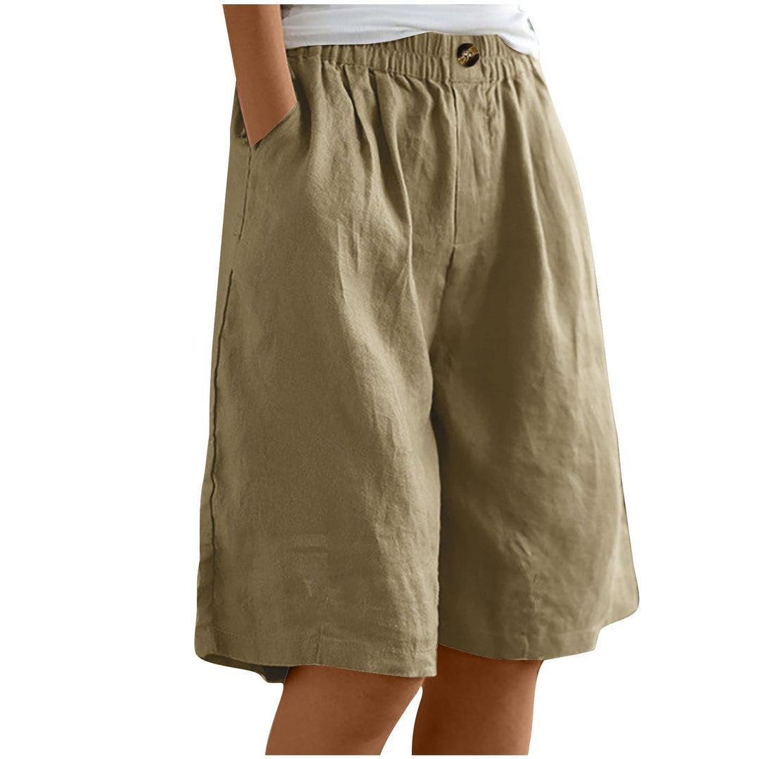 Shorts for Women in Linen and Cotton – Relaxed Fit with Elastic Waistband