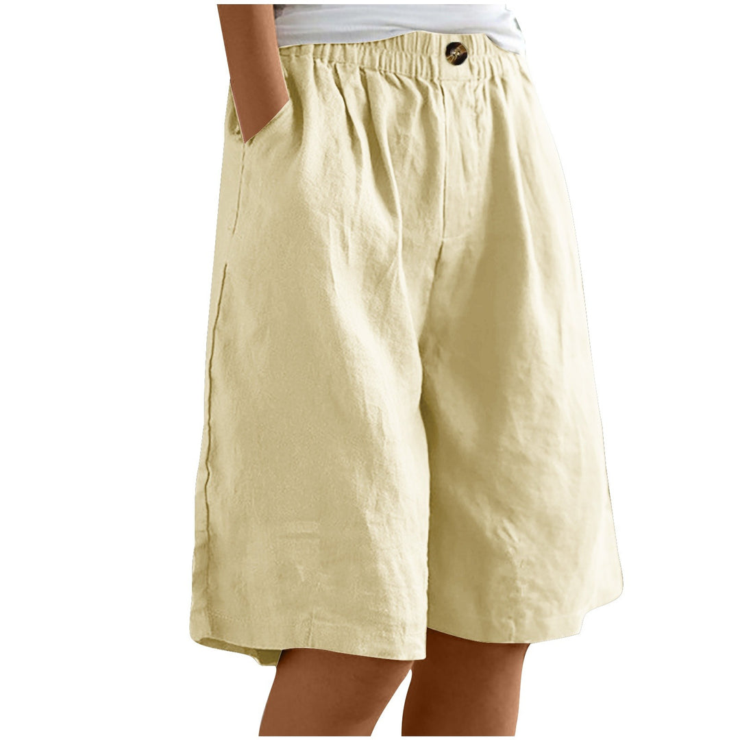 Shorts for Women in Linen and Cotton – Relaxed Fit with Elastic Waistband