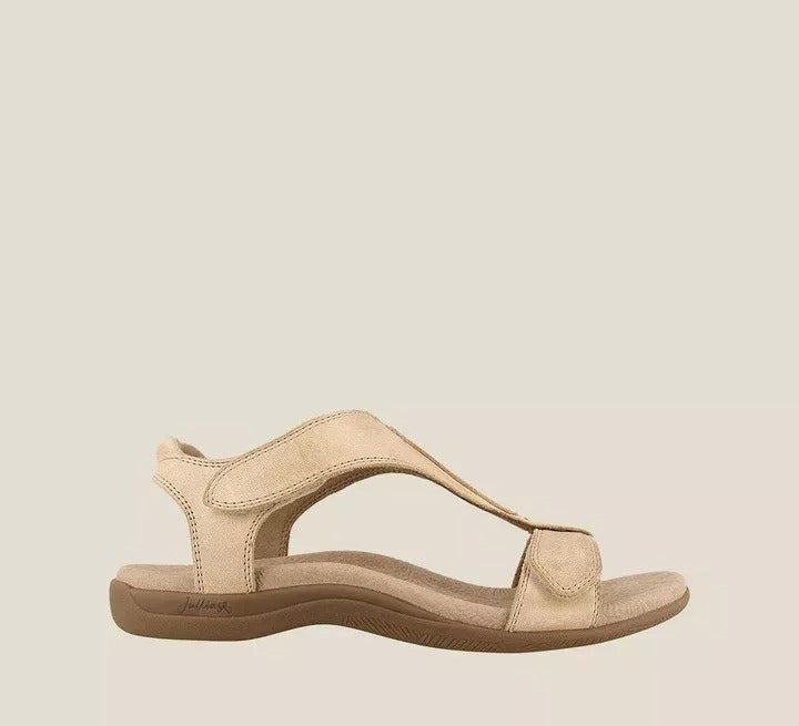 Sandali con zeppa da donna con suola spessa – Chiusura regolabile con velcro