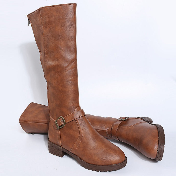 Bottes Cavalières Femme Montantes – Détail Boucle et Silhouette Structurée
