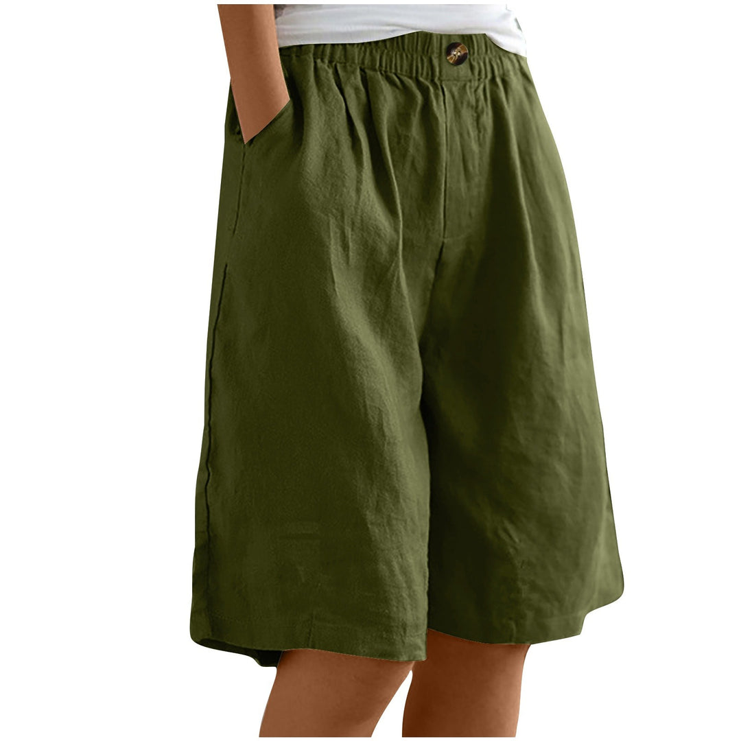 Shorts for Women in Linen and Cotton – Relaxed Fit with Elastic Waistband