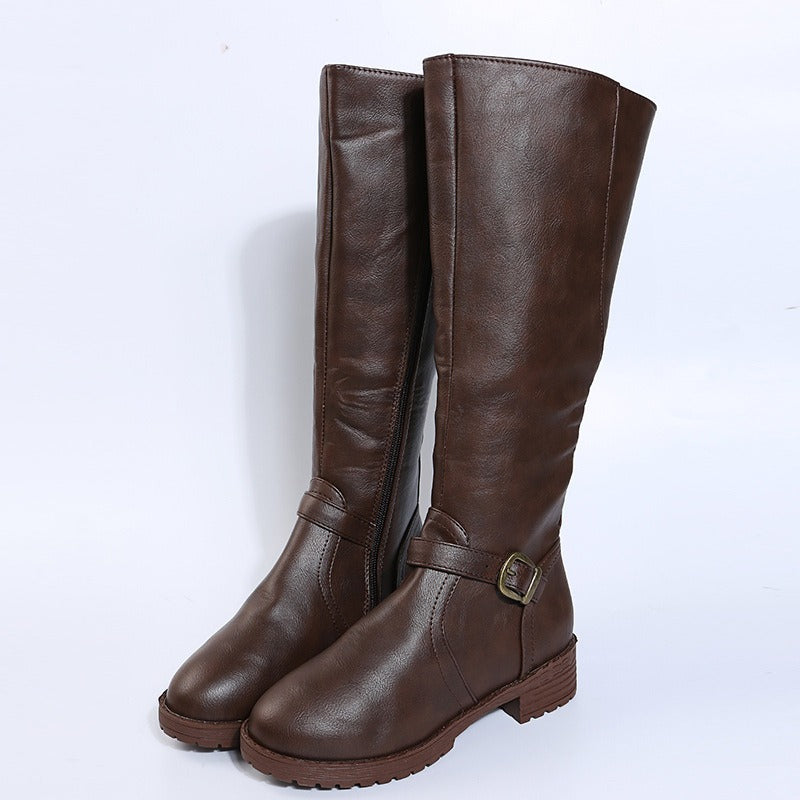 Bottes Cavalières Femme Montantes – Détail Boucle et Silhouette Structurée