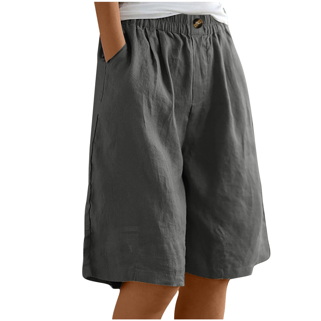 Shorts for Women in Linen and Cotton – Relaxed Fit with Elastic Waistband