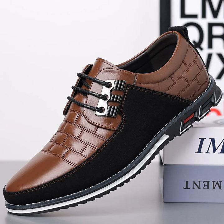 Chaussures Homme à Lacets – Tige Texturée et Panneaux Brossés