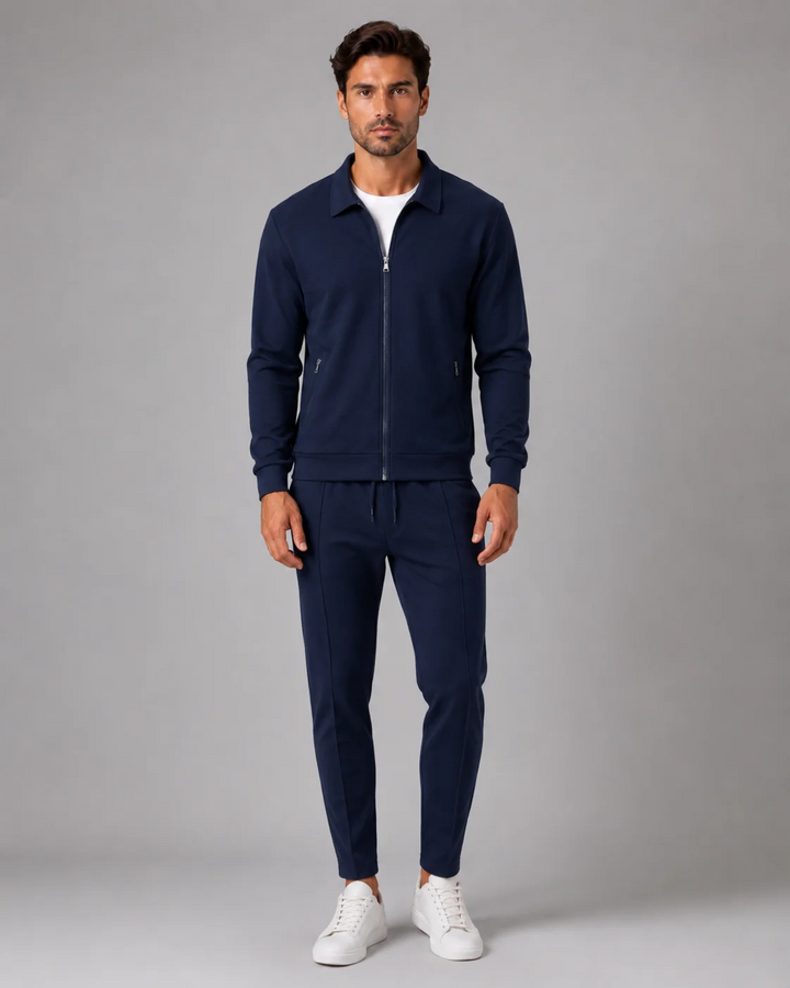 Costume Homme Deux Pièces – Ensemble Tissu Gaufré Coupe Décontractée
