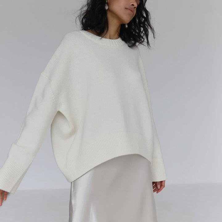 Pull Femme Maille – Coupe Ample Col Rond