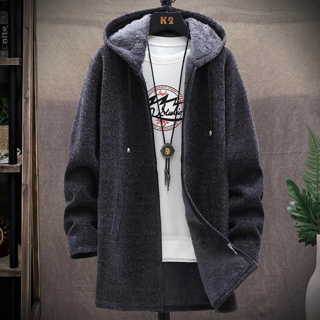 Veste à Capuche Homme Doublée Polaire – Coupe Décontractée