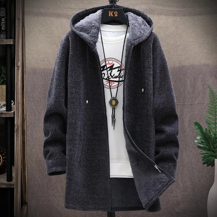 Veste à Capuche Homme Doublée Polaire – Coupe Décontractée