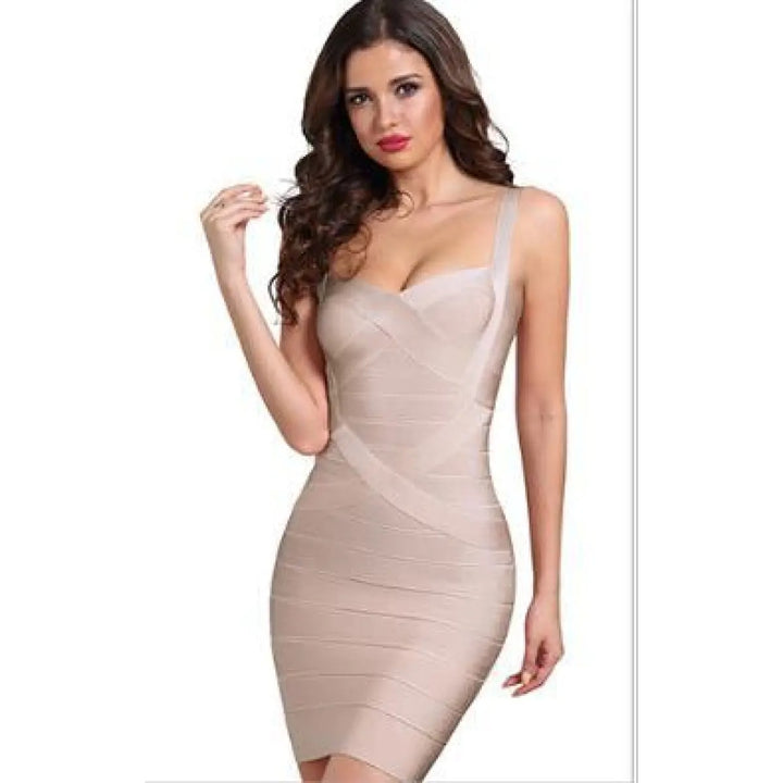 Robe Mini Femme Bodycon Bandage – Coupe Stretch Silhouette Sculptée