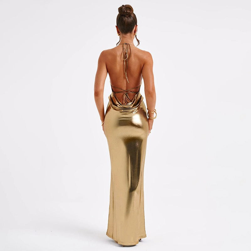 Abito Donna Schiena Scoperta Slim – Dettaglio Lacci sulla Schiena