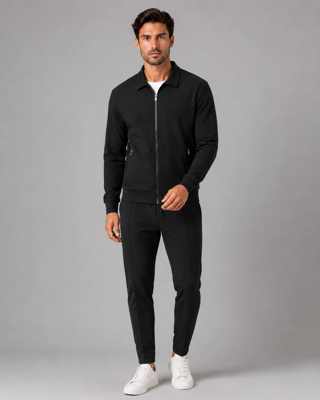 Costume Homme Deux Pièces – Ensemble Tissu Gaufré Coupe Décontractée