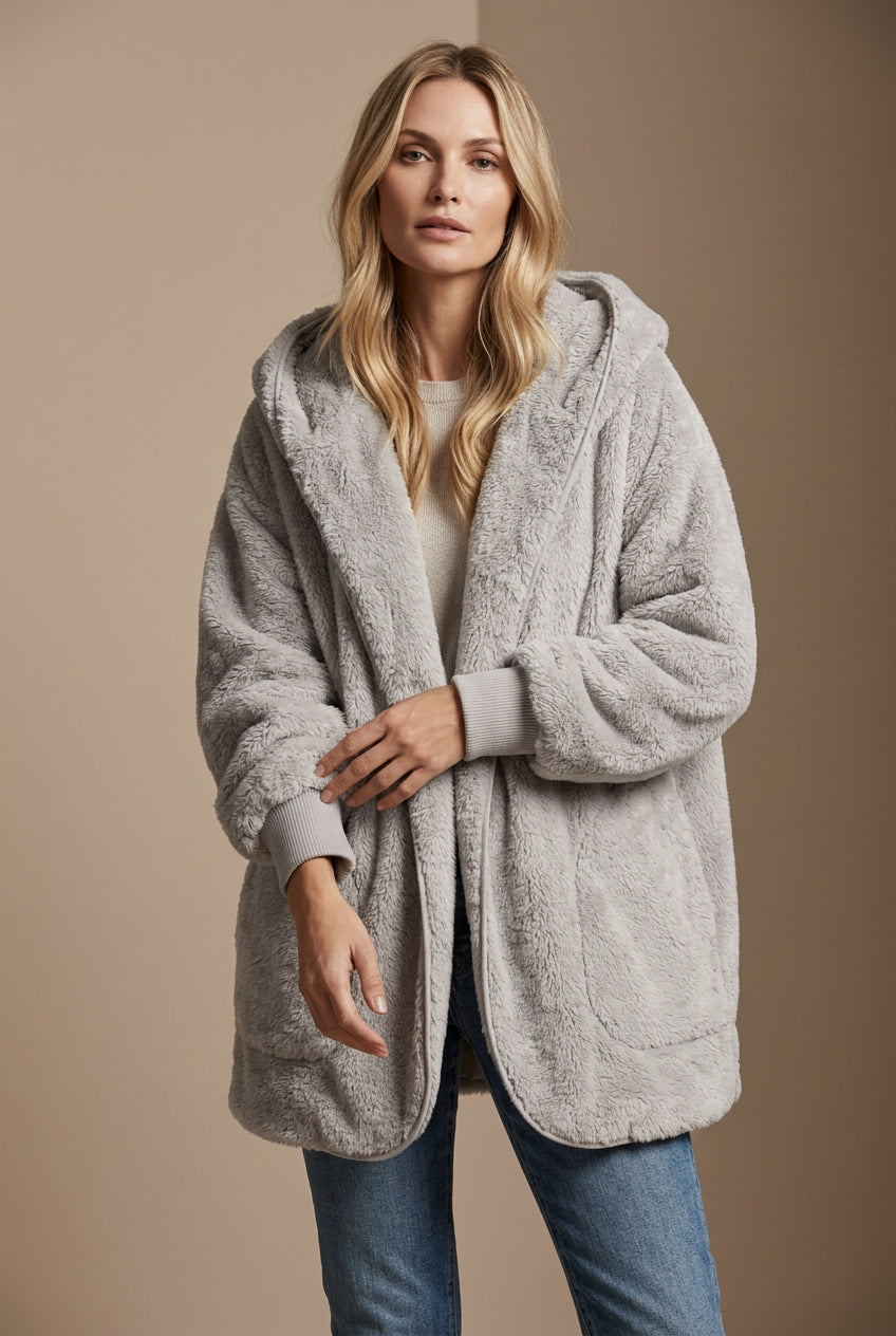 Manteau Femme Long à Carreaux – Coupe Décontractée
