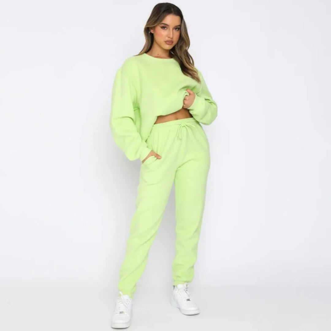 Ensemble Deux Pièces Femme – Pull Décontracté et Pantalon Relax