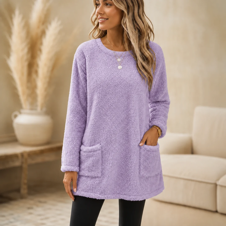 Pull Long Femme Doux – Intérieur Brossé Ultra-Chaud