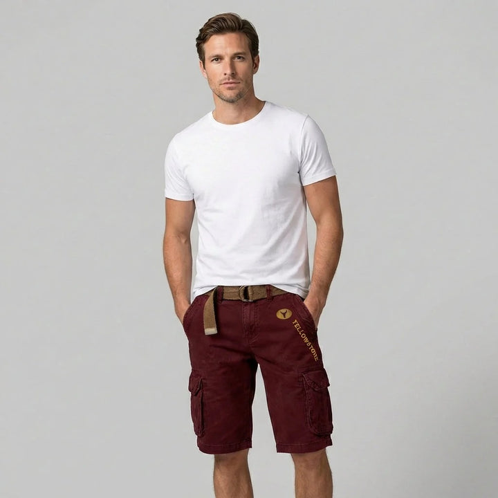 Short Homme en Coton – Coupe Longueur Genou Style Cargo Fonctionnel