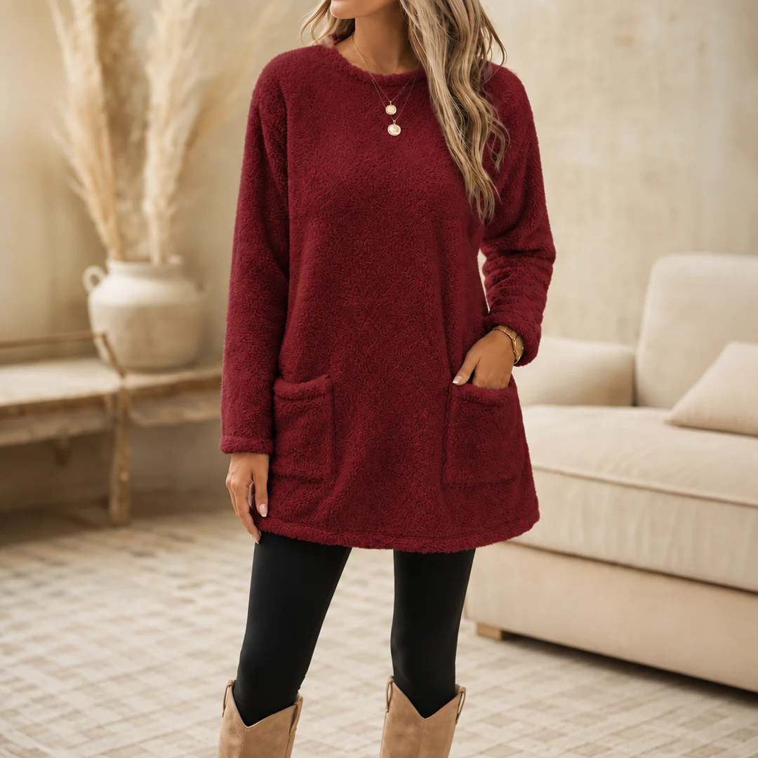 Pull Long Femme Doux – Intérieur Brossé Ultra-Chaud