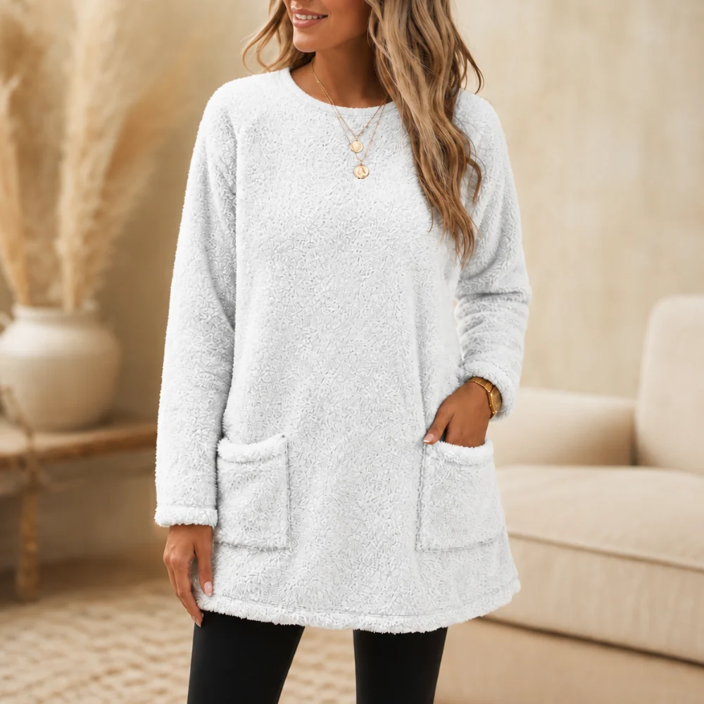 Pull Long Femme Doux – Intérieur Brossé Ultra-Chaud