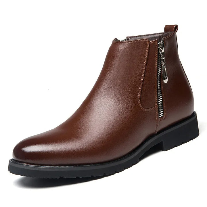 Botte Homme Cuir – Bout Pointu Fermeture Zip Latérale
